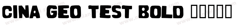 Cina GEO Test Bold字体转换